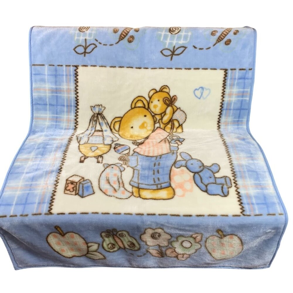 Northpoint Kids Bear & Bunny Soft Baby Blanket 43" x 55" Acrylic/Polyester